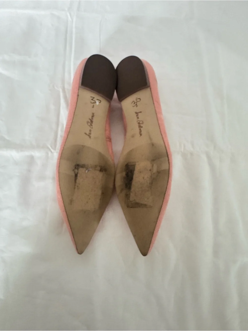Sam Edelman Pointed Coral Linen Flats Size 8M